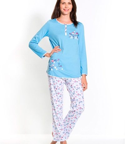 PYJAMA MATERNITE BLEU MOTIF