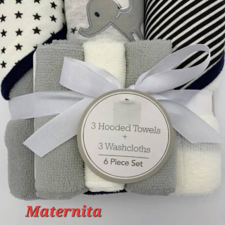 SORTIE DE BAIN PACK DE 3 ET 3 MOUCHOIRS – Image 4