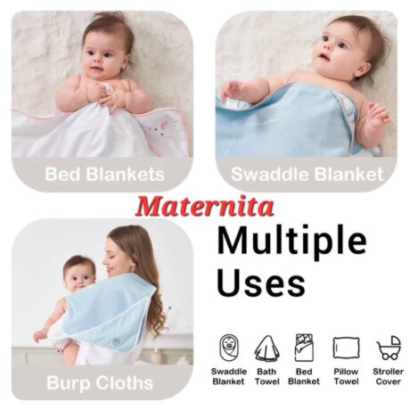 SORTIE DE BAIN PACK DE 3 ET 3 MOUCHOIRS – Image 3