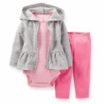 ENSEMBLE FILLE 3PIECES CARTERS CARDIGAN