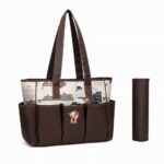 SAC A LANGER 2PCS MARRON CARREAUX