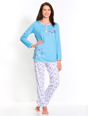 PYJAMA MATERNITE BLEU MOTIF