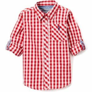 CHEMISE GARCON A ROUGE A CARREAUX