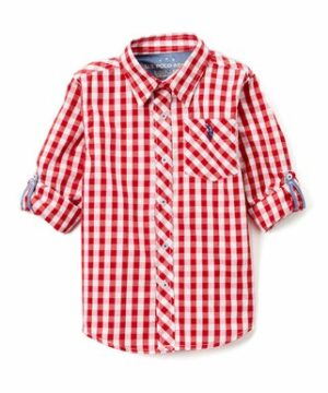 CHEMISE GARCON A ROUGE A CARREAUX