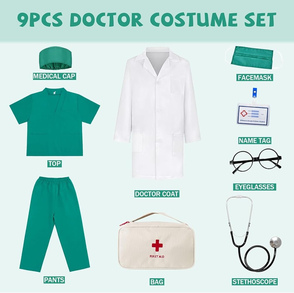 Déguisement Médecin Enfant – Costume Docteur Complet avec Accessoires – Image 7