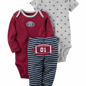 ENSEMBLE BEBE 3PCS CARTERS BLEU ET GRIS