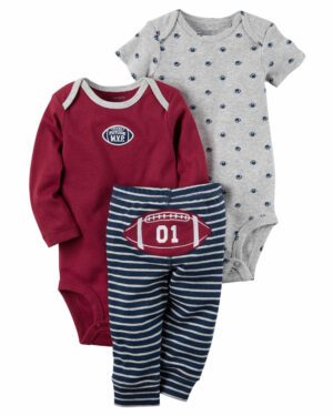 ENSEMBLE BEBE 3PCS CARTERS BLEU ET GRIS