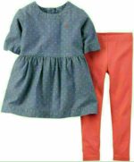 ENSEMBLE LEGGINGS FILLE ORANGE