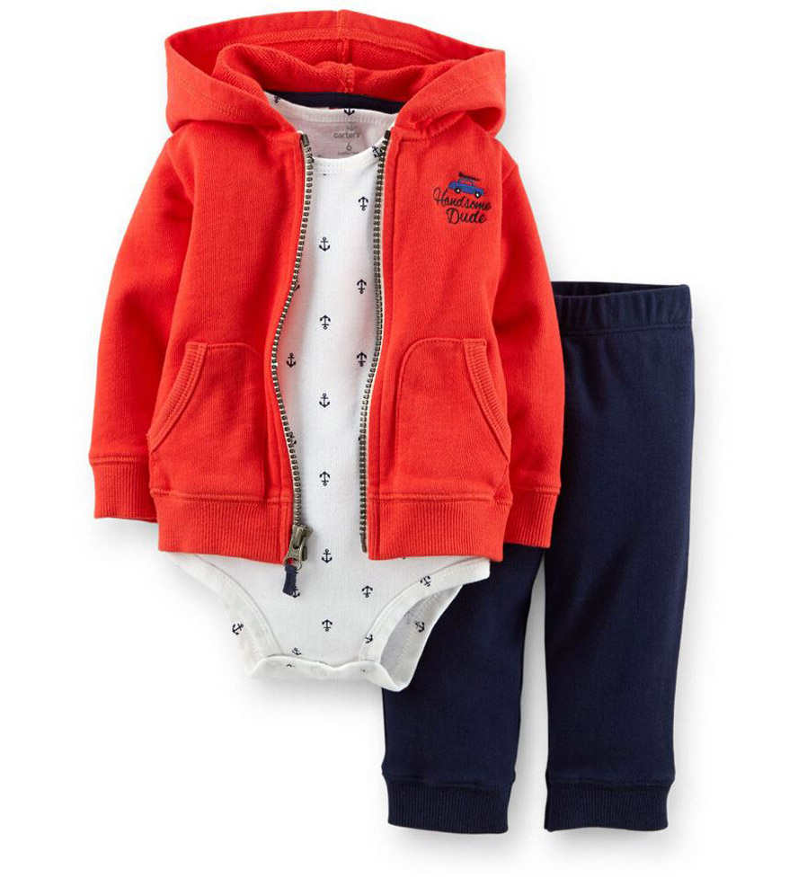 ENSEMBLE 3PCS CARTERS ROUGE
