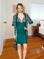 ENSEMBLE PYJAMA 4PCS VERT COTON