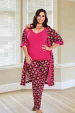 ENSEMBLE PYJAMA 4PCS ROSE