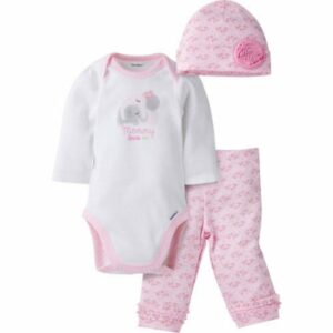 ENSEMBLE 3PIECES BEBE ROSE