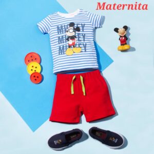 MICKEY ENSEMBLE SHORT BEBE GARCON - ETE 2024