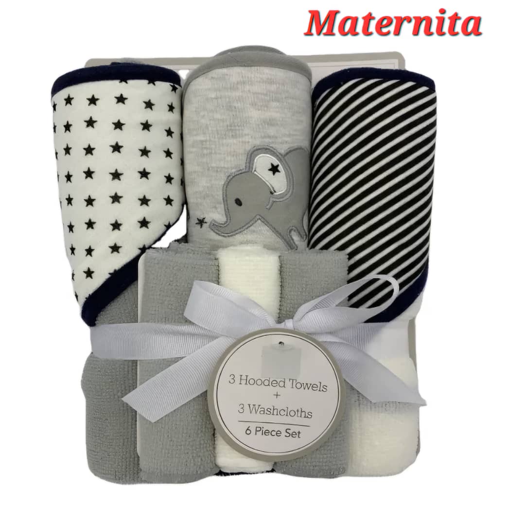 SORTIE DE BAIN PACK DE 3 ET 3 MOUCHOIRS – Image 2