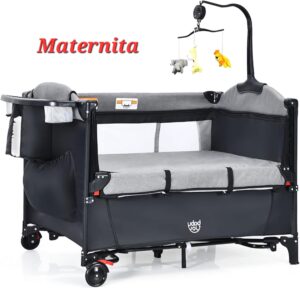 LIT PARAPLUIE PLIABLE ET PORTABLE AVEC TABLE A LANGER