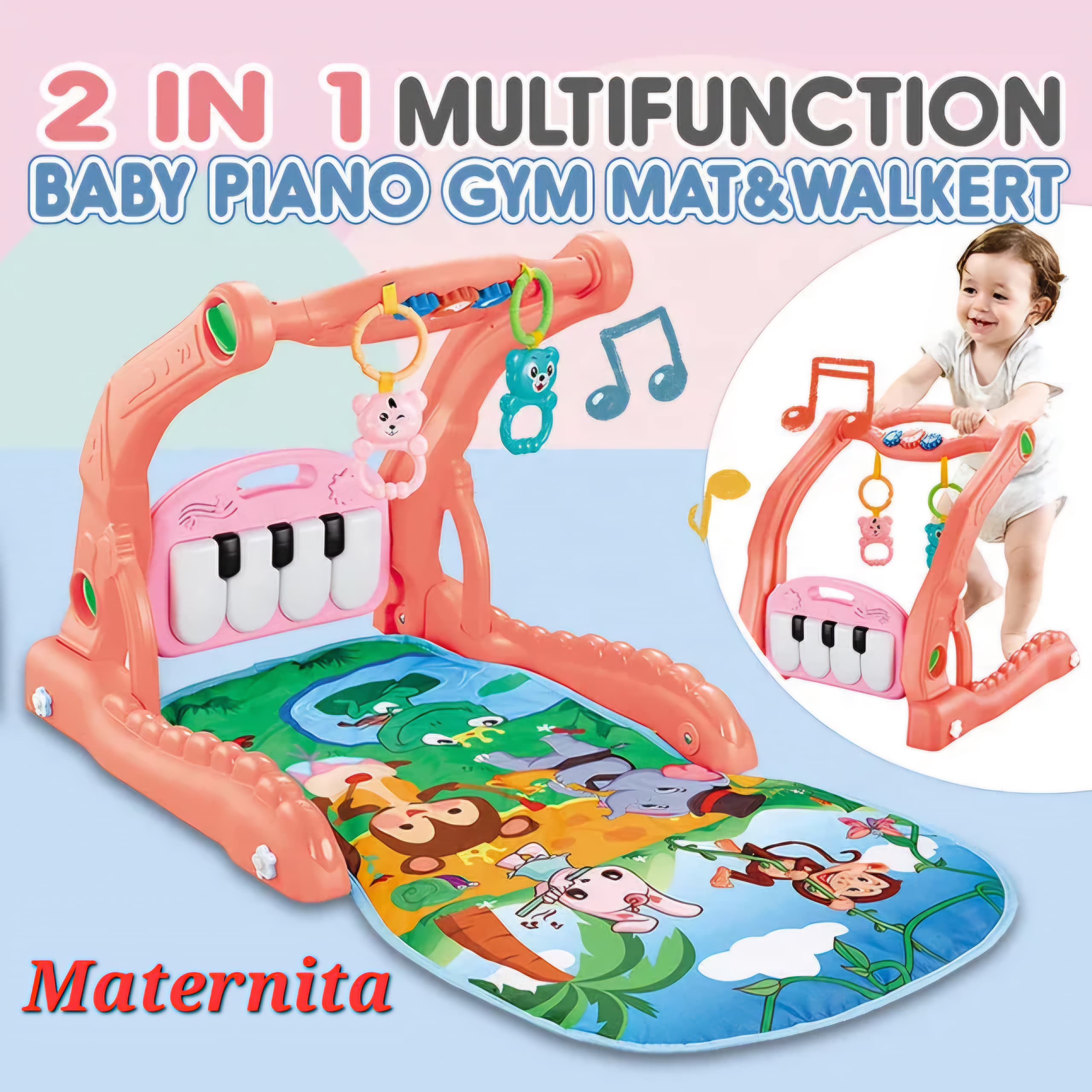 TAPIS D'EVEIL BEBE AVEC PIANO