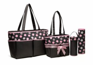 SAC A LANGER 5PCS A POIS ROSE