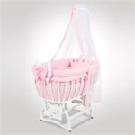 BERCEAU MINI EN BOIS LAQUE BLANC COMPLET