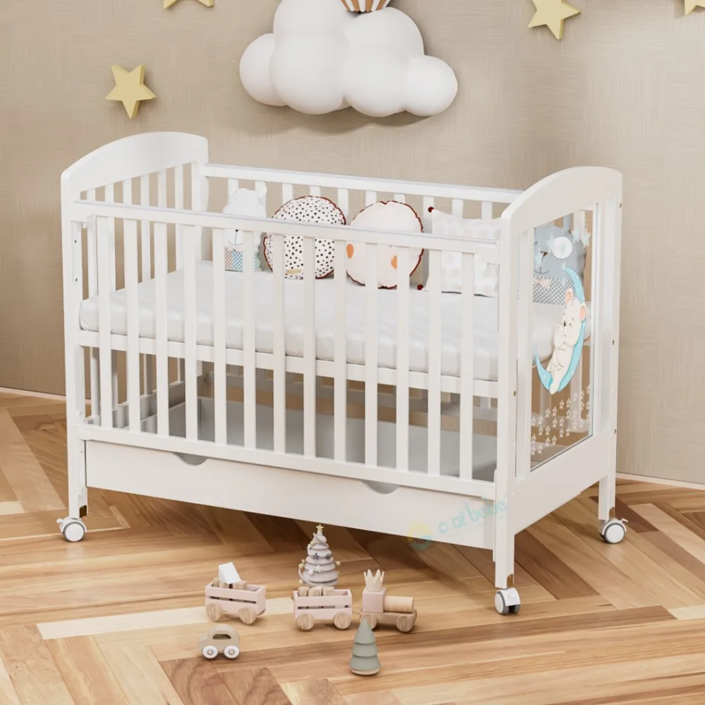 Berceau évolutif avec tiroirs Rangement Maternita