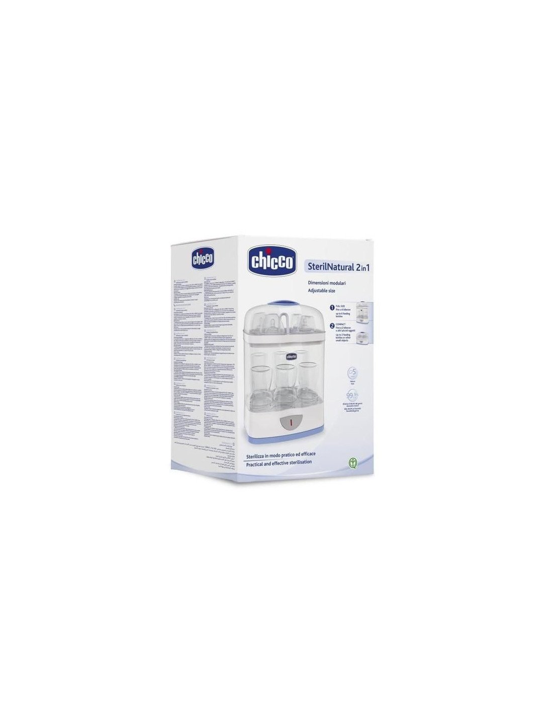 Stérilisateur vapeur Chicco 2 en 1 – Stérilisation rapide et efficace des biberons