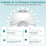 Tire-lait électrique portable mains libres MY-378 – Rechargeable, silencieux et confortable