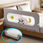 Barrière de lit bébé pliable et sécurisée – Protection anti-chute réglable