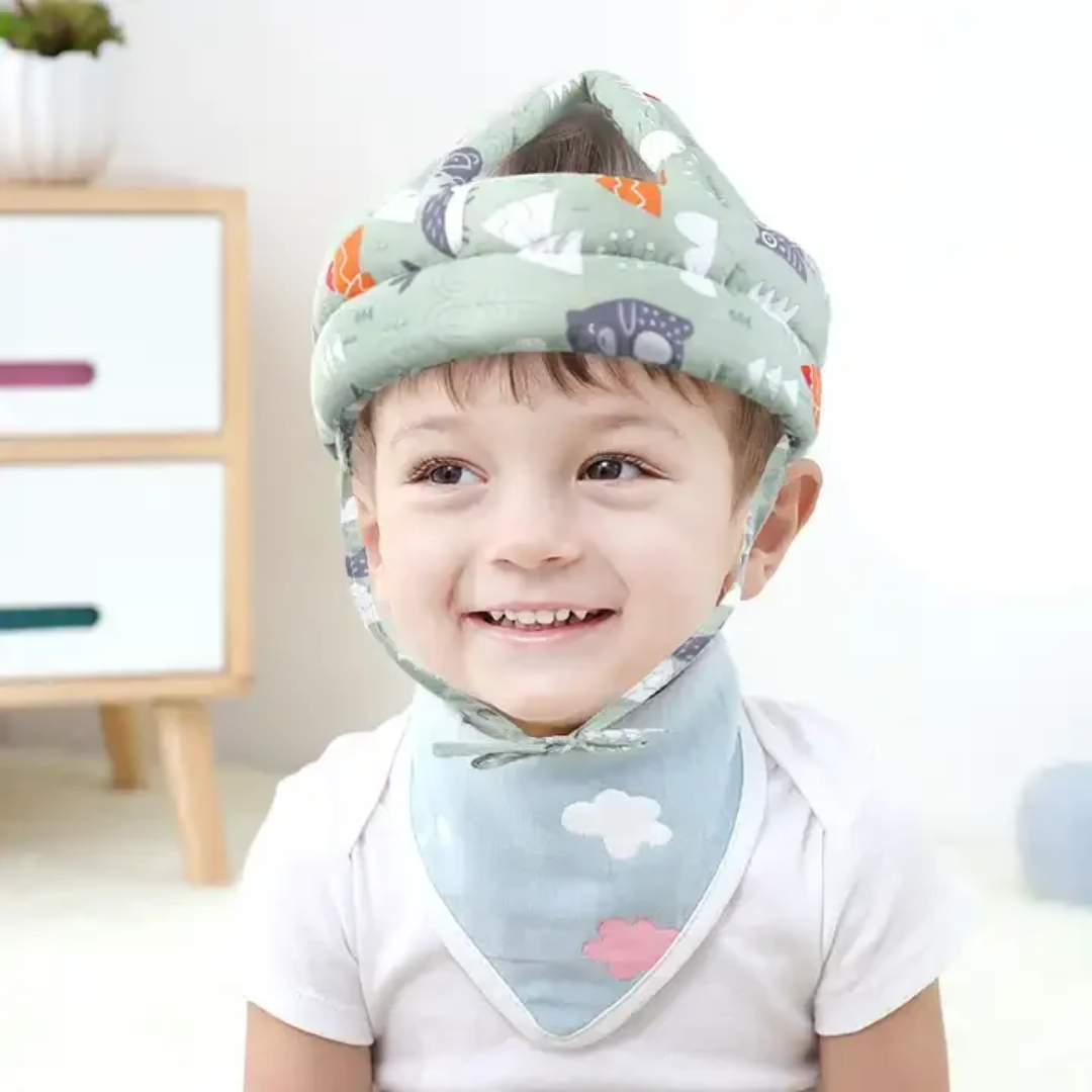 Casque de protection bébé anti-chute avec genouillères et chaussettes anti-Derapantes – Sécurité et confort pour les premiers pas – Image 4