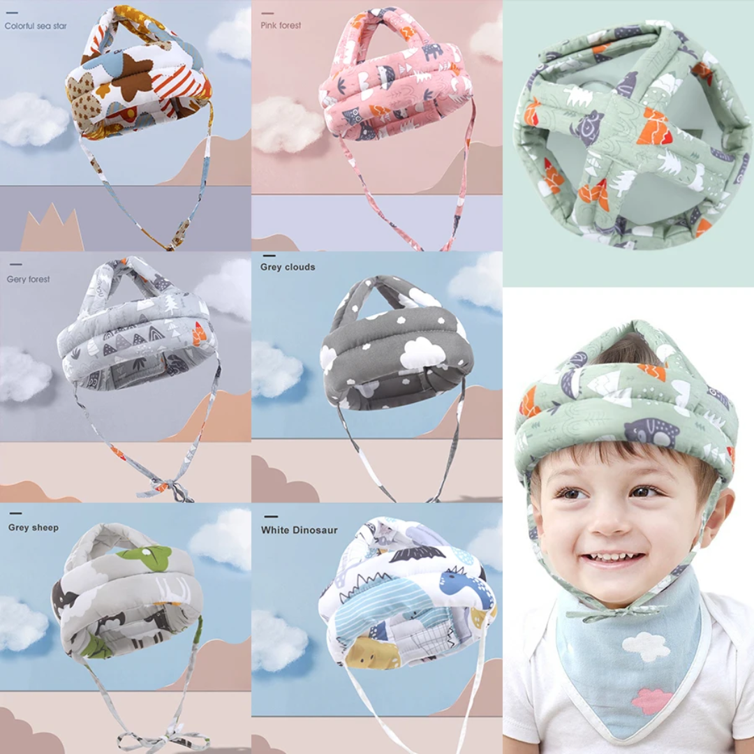 Casque de protection bébé anti-chute avec genouillères et chaussettes anti-Derapantes – Sécurité et confort pour les premiers pas – Image 8