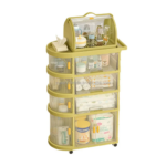 Meuble de rangement multifonction  pour bébé avec roulettes – Organisateur de nursery pratique et élégant