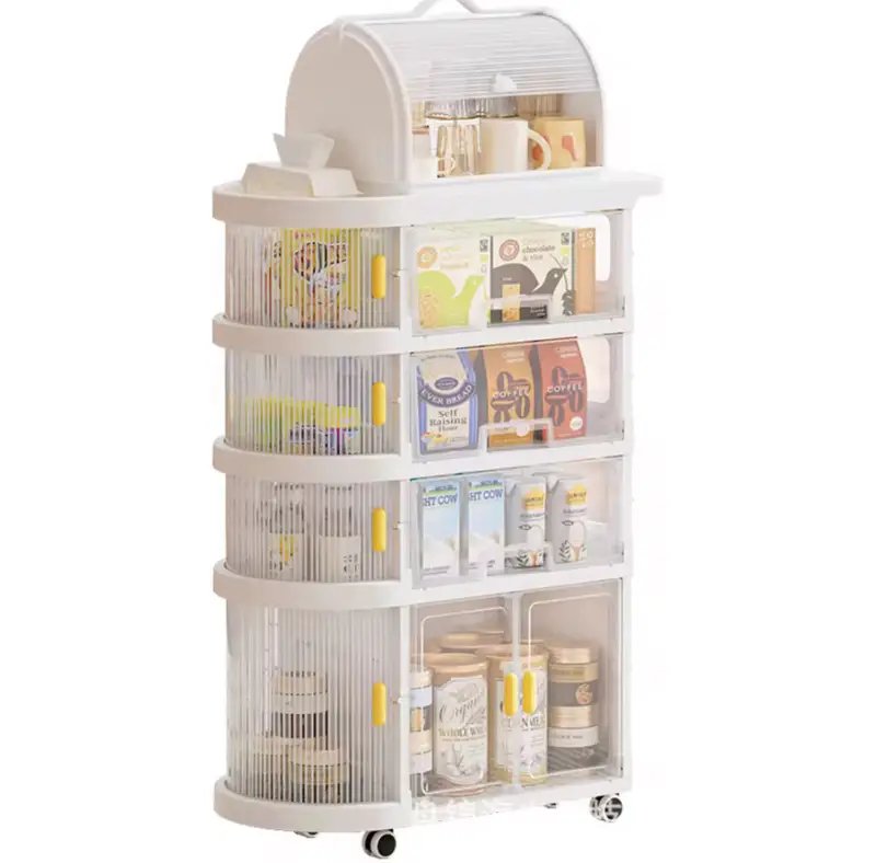 Meuble de rangement multifonction pour bébé avec roulettes – Organisateur de nursery pratique et élégant – Image 5