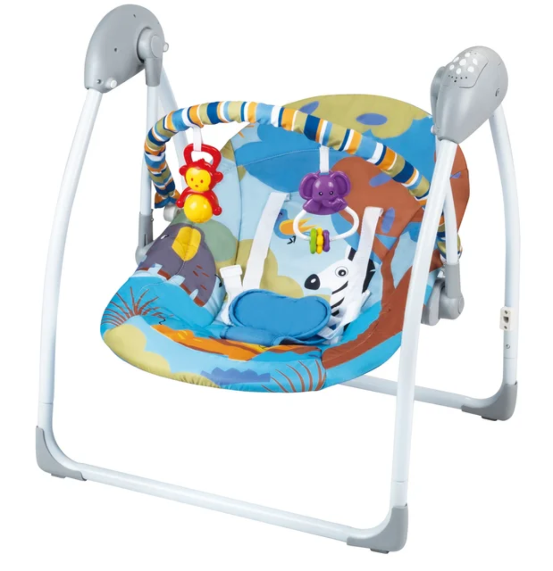 Balancelle électrique bébé pliable avec musique et jouets – Confort, sécurité et détente | Maternita – Image 7