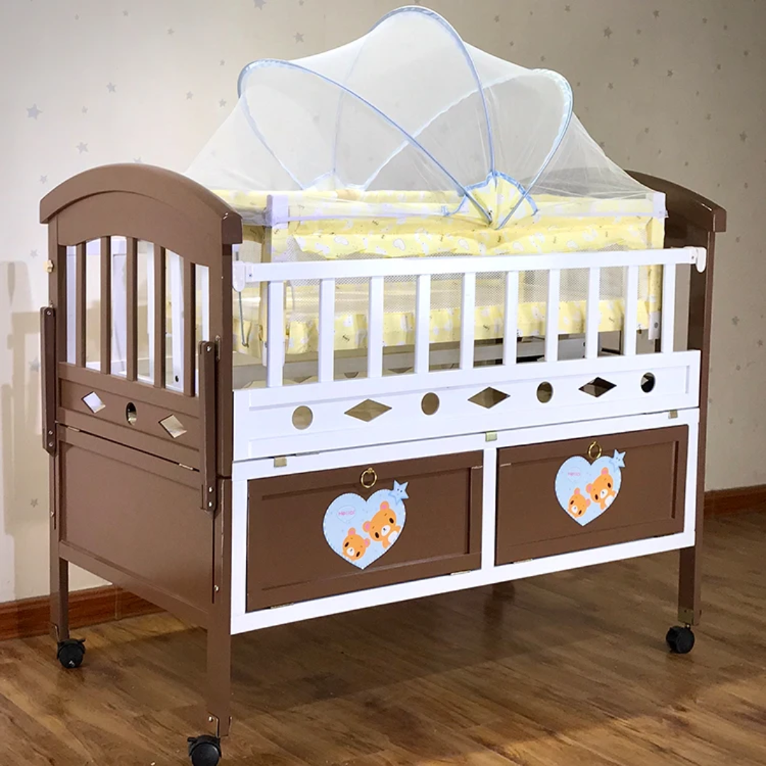 Berceau évolutif avec tiroirs Rangement Maternita