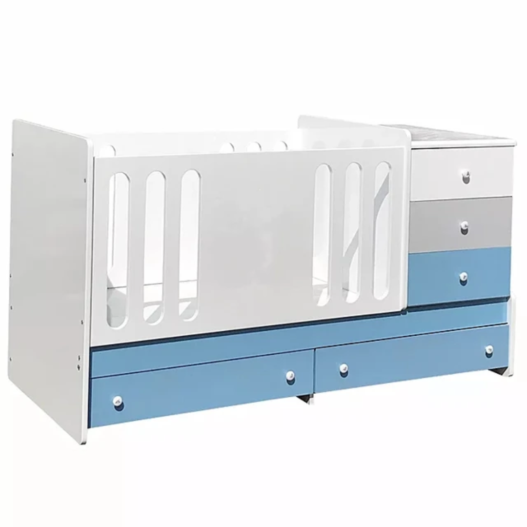 Lit bébé évolutif avec commode et tiroirs transformable| Maternita – Image 3