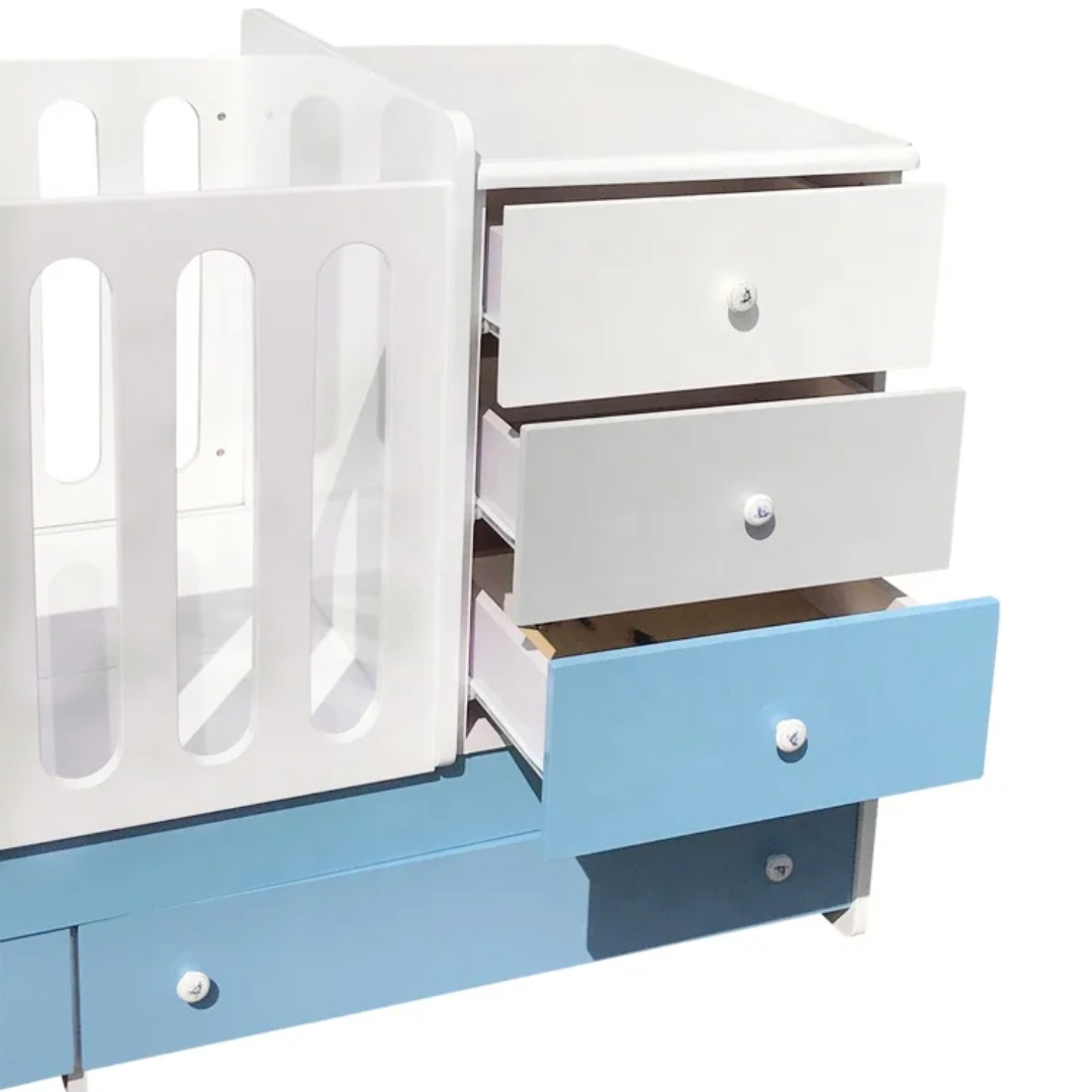Lit bébé évolutif avec commode et tiroirs transformable| Maternita – Image 4