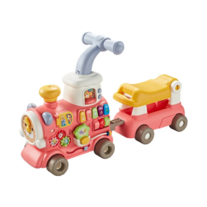 Trotteur Bébé Train Musical 5-en-1 – Jouet Éducatif & Porteur Multifonction