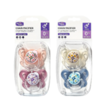 Tétine Bébé Pretty Baby 0% BPA – Sucette Orthodontique avec Motifs Lot de 2