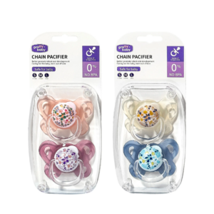Tétine Bébé Pretty Baby 0% BPA – Sucette Orthodontique avec Motifs Lot de 2