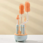 Kit de brosses de nettoyage Goupillon pour biberons bébé – Set complet avec support de séchage