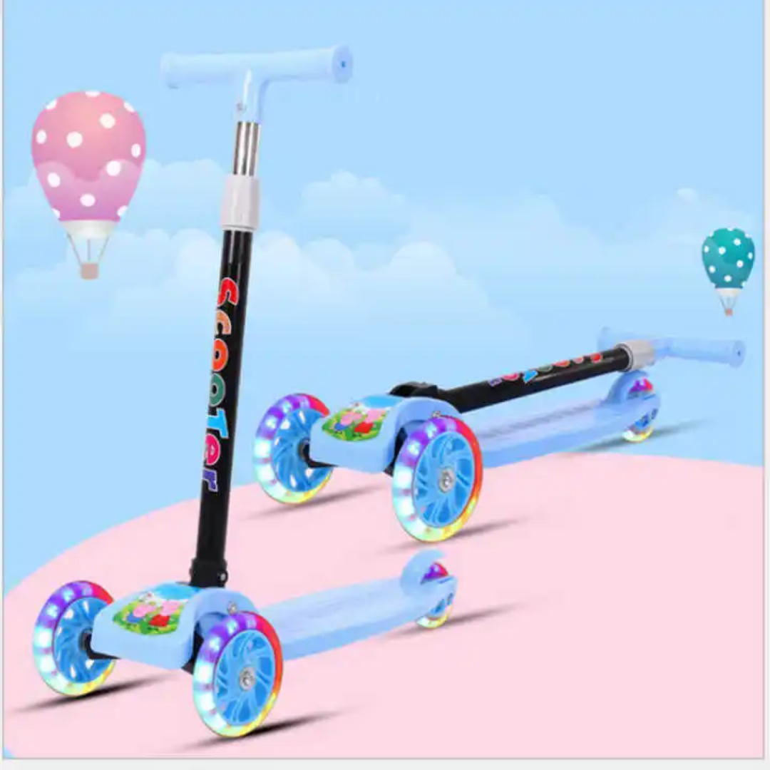 Trottinette Musicale Enfant Rechargeable avec Roues Lumineuses LED