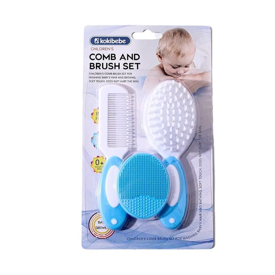 Kit Peigne & Brosse Bébé + Brosse Silicone – Douceur & Soin 0+ Mois | Maternita Dakar – Image 4