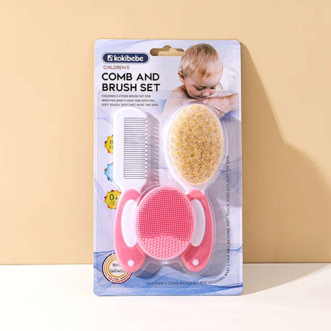 Kit Peigne & Brosse Bébé + Brosse Silicone – Douceur & Soin 0+ Mois | Maternita Dakar – Image 5