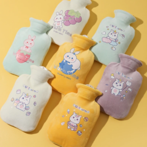 Bouillotte Bébé 1000ML avec Housse Peluche – Warm Time Lapin & Licorne | Maternita Dakar