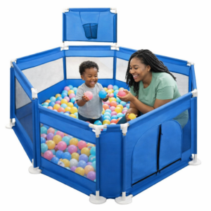 Parc Bébé Hexagonal Sécurisé avec Panier & Filets Respirants avec ballons| Maternita Dakar