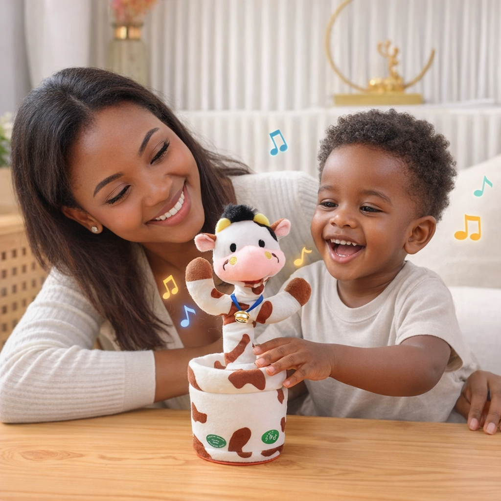 Peluche Dansante Interactive – Lapin, Vache, Mouton & Cheval | Recharge USB – Image 9