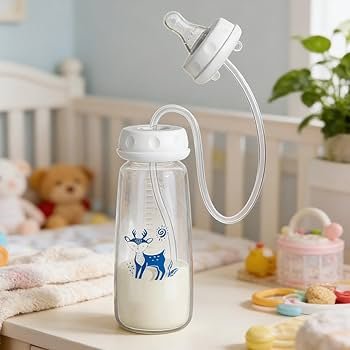 Biberon Paille Anti-Colique – Système d’Alimentation Autonome Bébé – Image 2