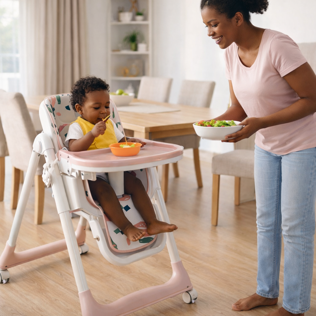 Chaise Haute Bébé Évolutive – Confort & Sécurité | Idéale pour les repas – Image 2