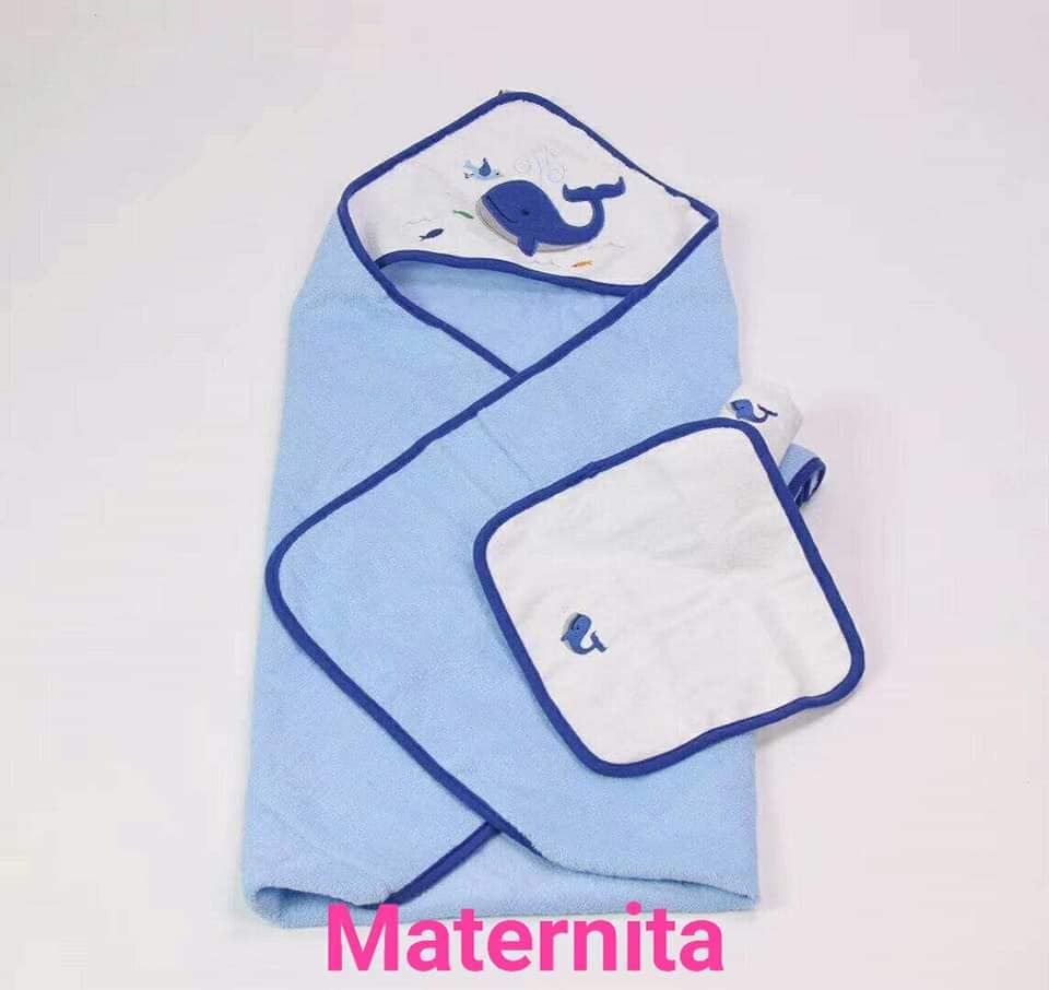 Sortie de bain avec 4 petites serviettes 100% coton – Image 8