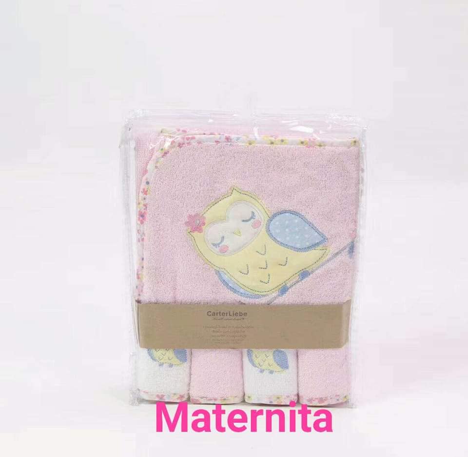 Sortie de bain avec 4 petites serviettes 100% coton – Image 3