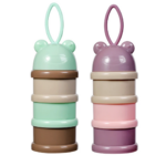Distributeur de lait en poudre portable pour bébé –  Doseur de Lait 3 compartiments empilables