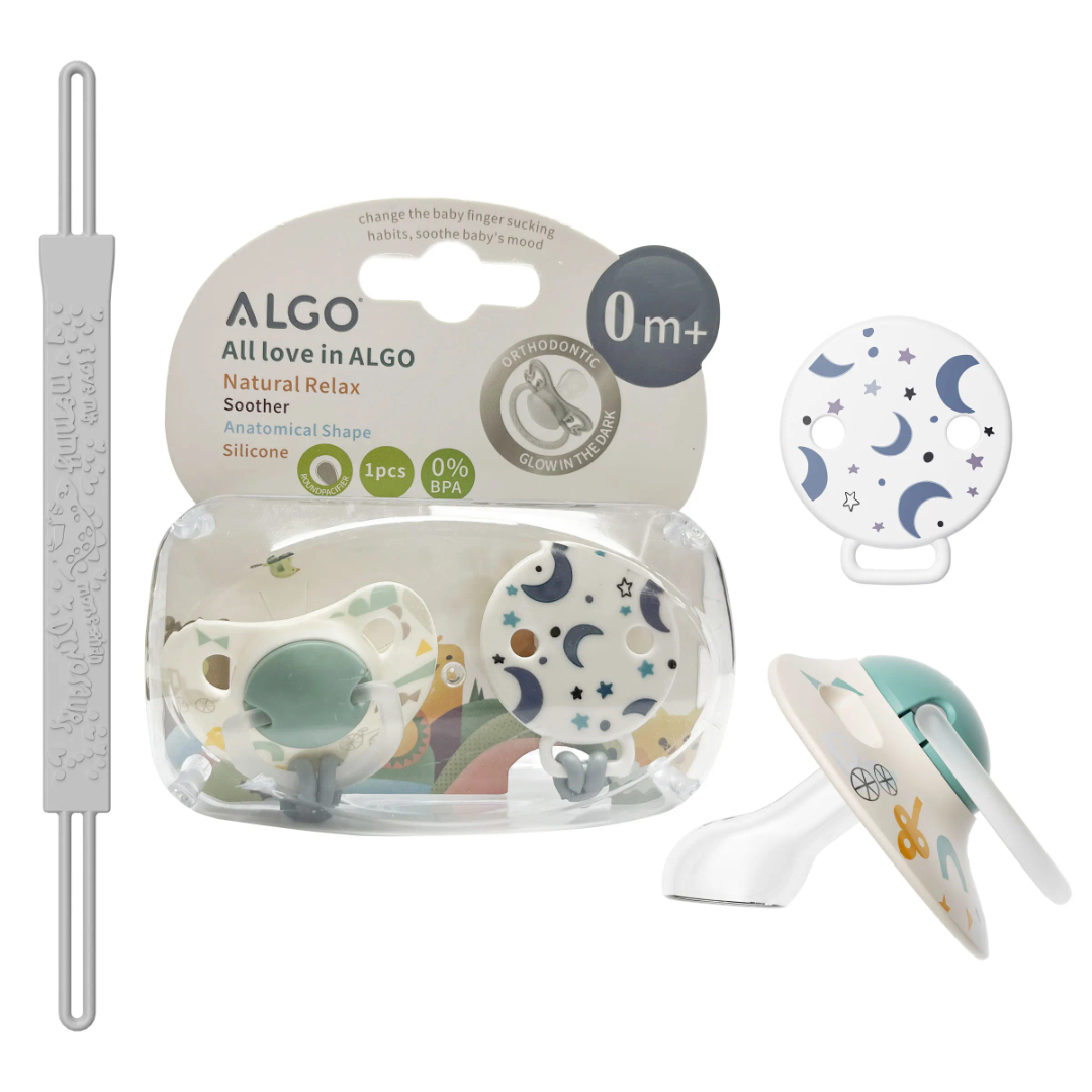 Sucette Bébé Silicone Orthodontique ALGO 0m+ avec Attache – Confort et Sécurité Dakar
